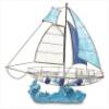 #38073 Glass Sailboat $34.95