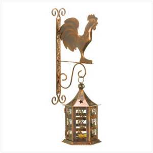 #Metal Rooster Wall Lantern Set $39.95