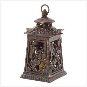 #38290 Asian Botanical Metal Lantern $34.95