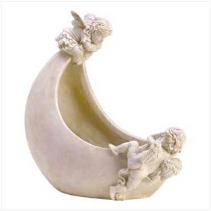 #38303 Cherub Moon Planter $69.95