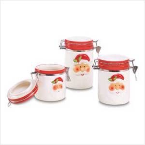 #38600 Smiling Santa Canister Set  $29.95